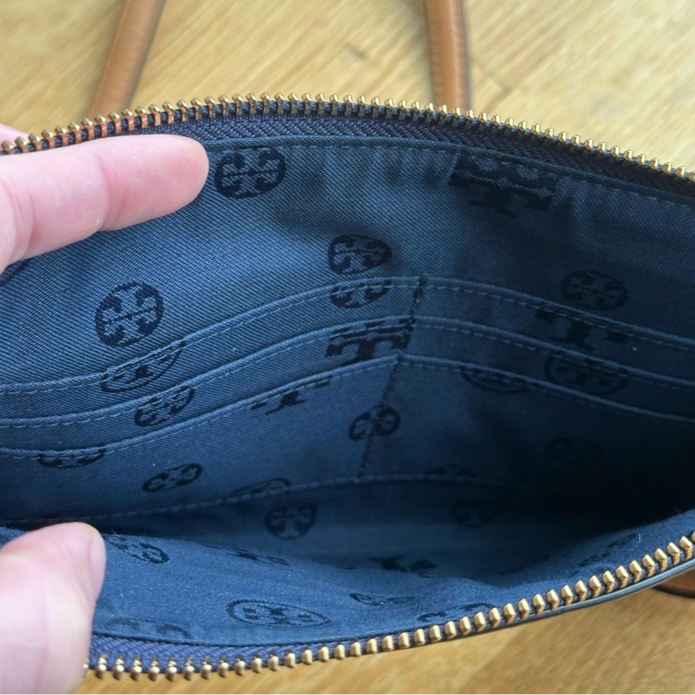 Tory Burch Robinson Printed Cross Body Bag, Navy Fleet Stripe - Picture 7 of 12